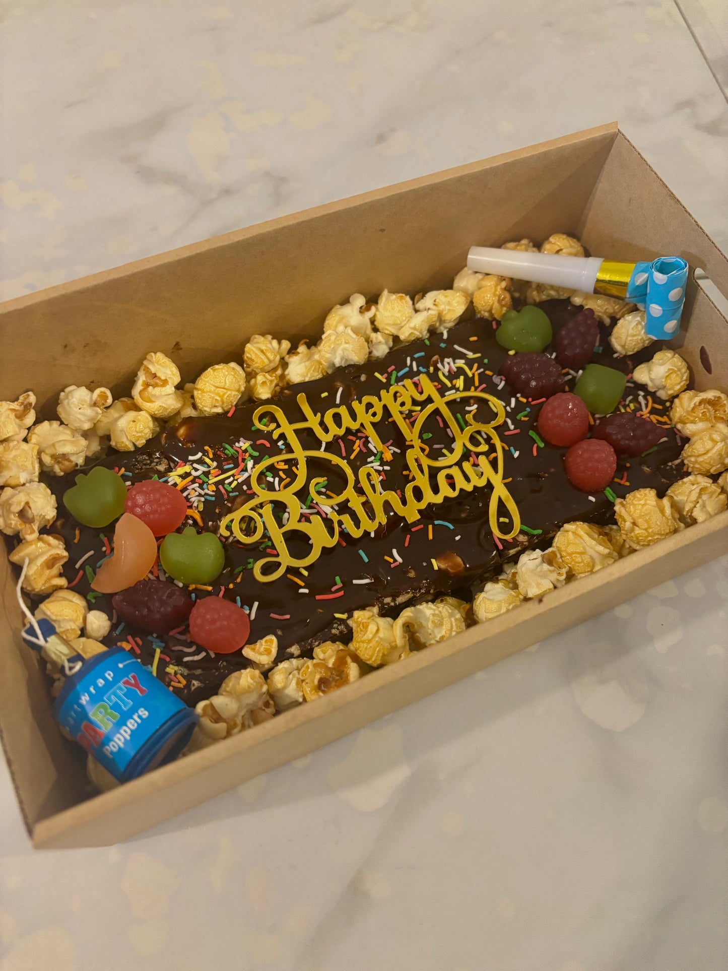 Gluten Free Birthday Brownie Block Gift Box
