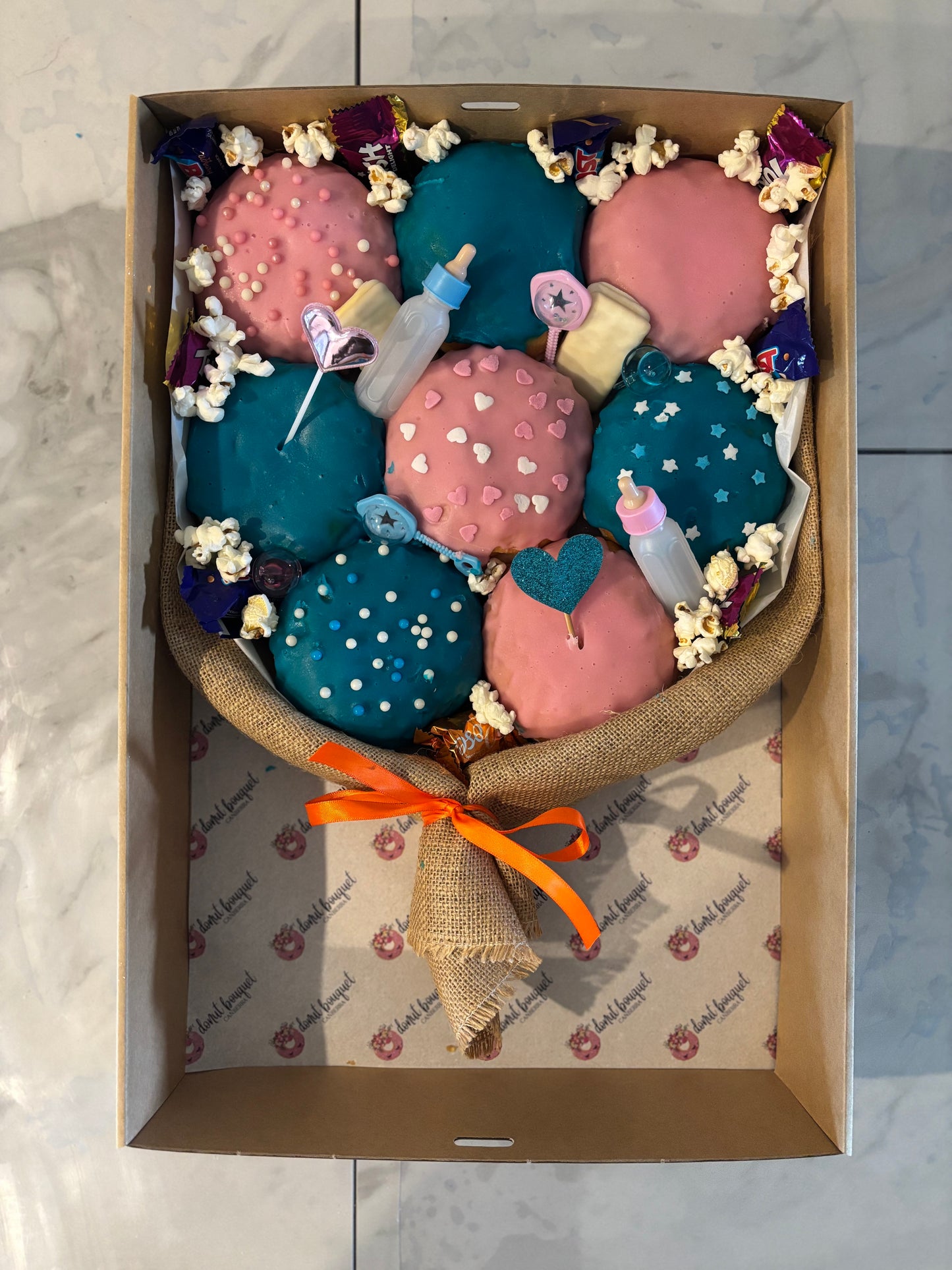 Baby Gender Reveal Gift Donut Bouquet