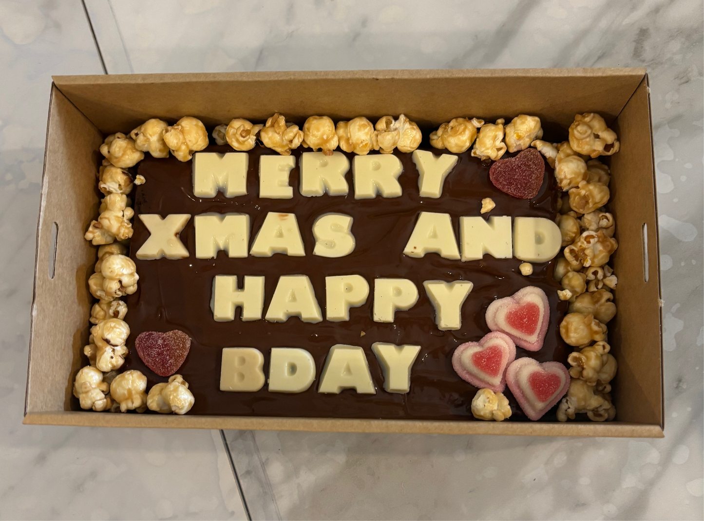 Custom Message Brownie Block Gift Box