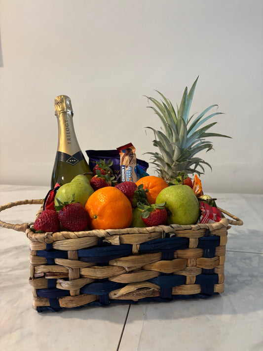 Wine, Chocolates and Fresh Fruit Hamper