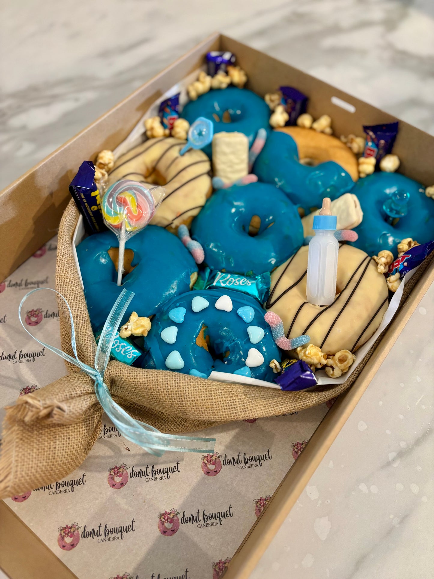 Baby Boy Gift Donut Bouquet