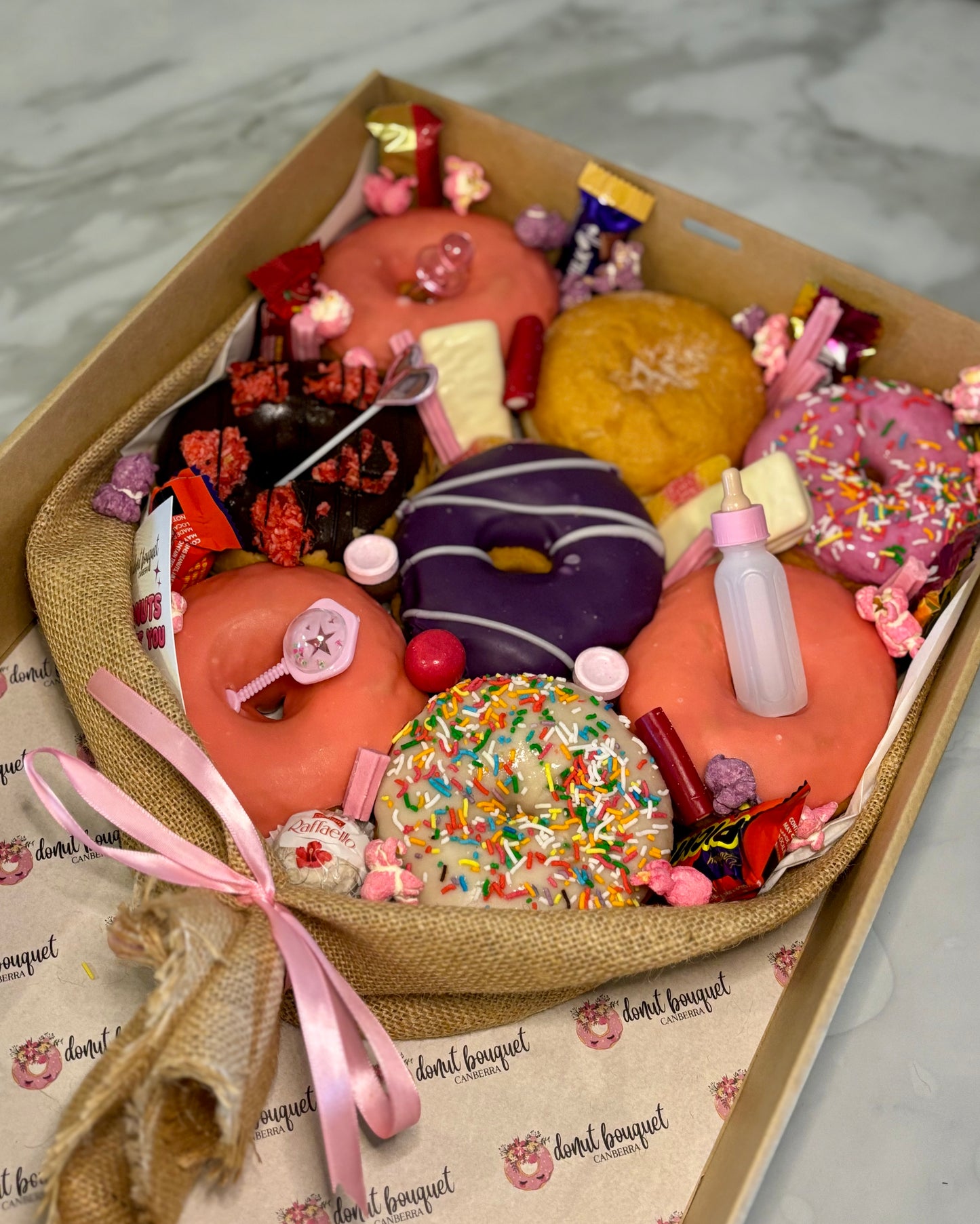 Baby Girl Gift Donut Bouquet