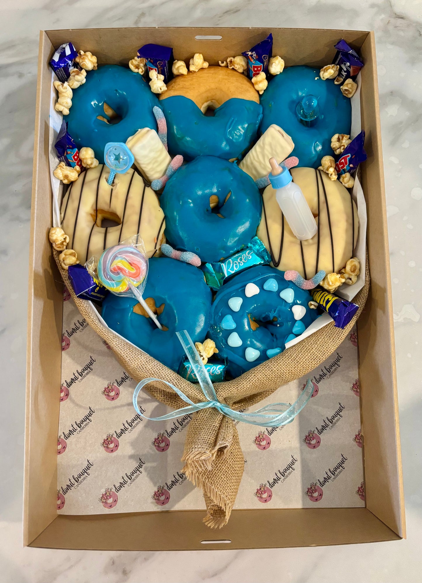 Baby Boy Gift Donut Bouquet