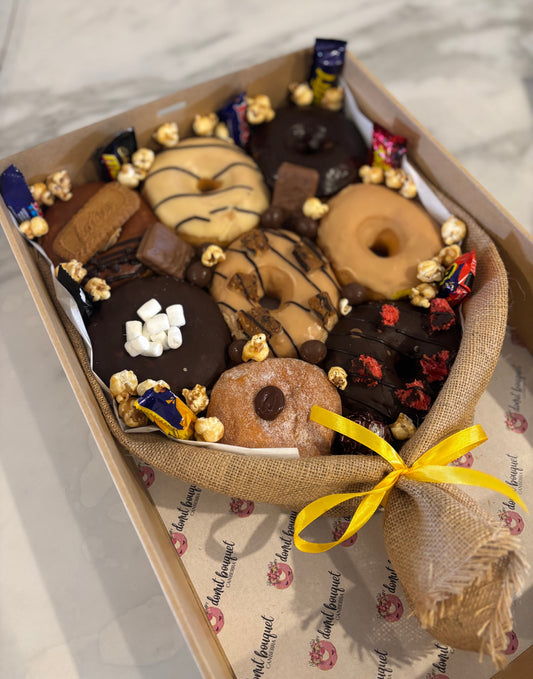 Chocolate & Caramel Donut Bouquet Gift Box