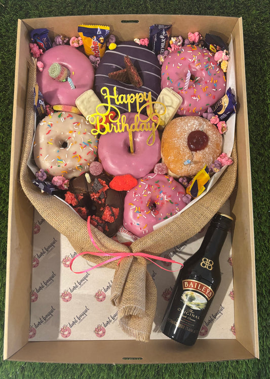 Pretty in Pink Donut Bouquet Gift Box [Medium]