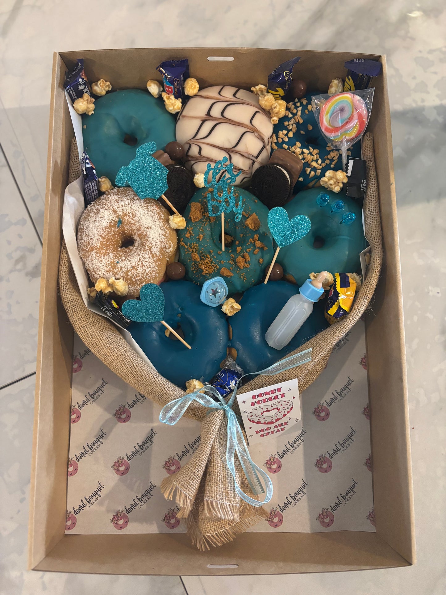 Baby Boy Gift Donut Bouquet