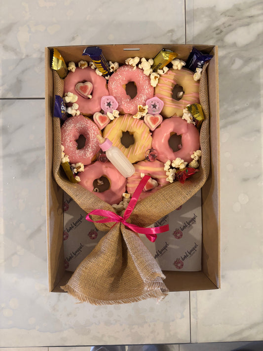 Gluten Free Baby Girl Gift Donut Bouquet [Medium]