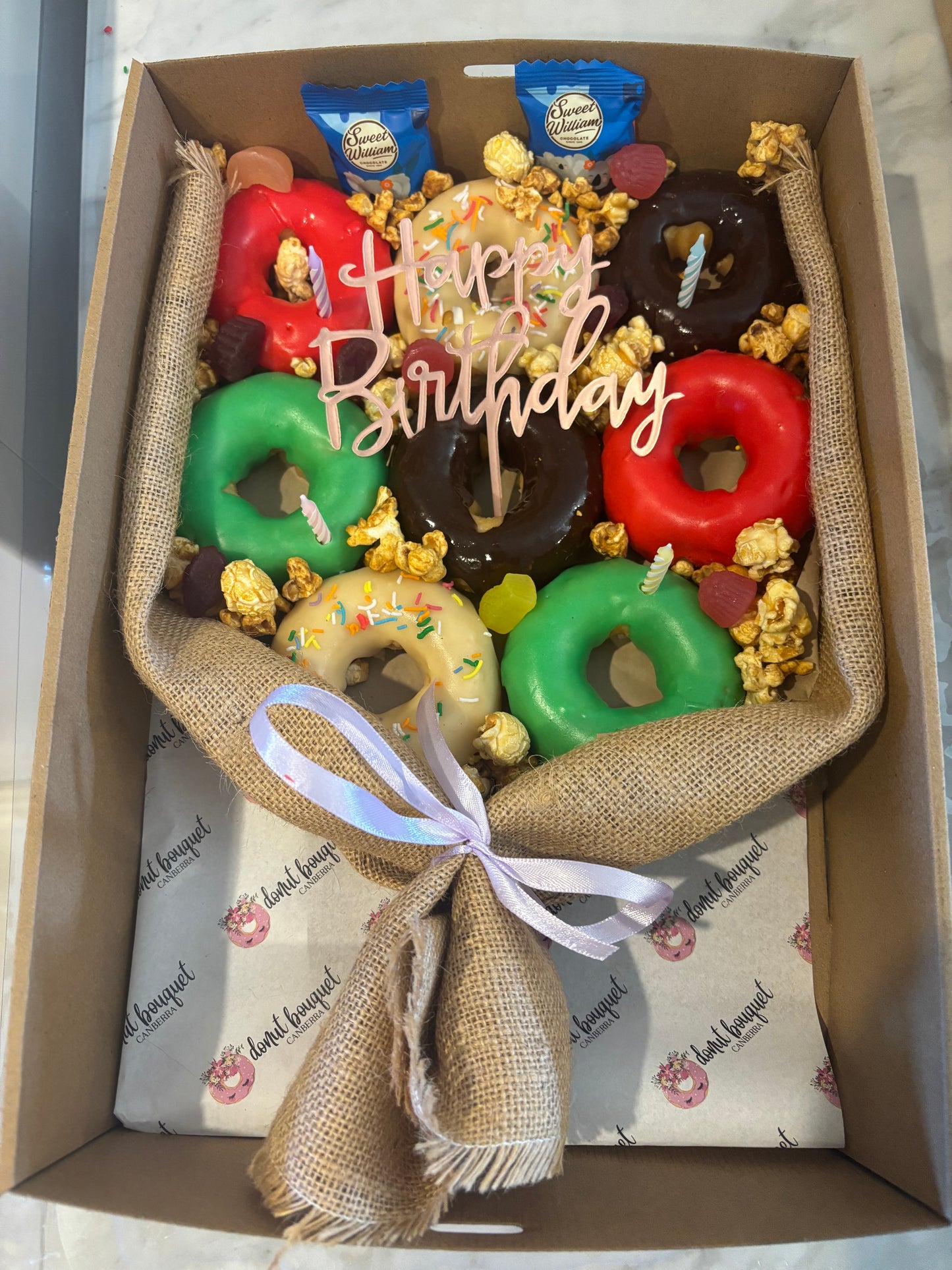 Gluten Free Birthday Gift Donut Bouquet