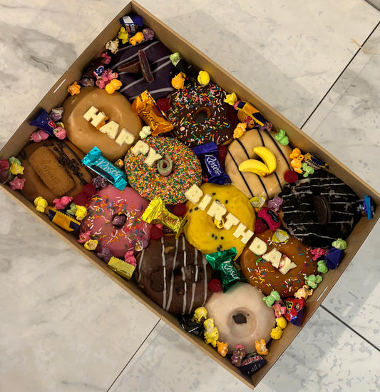 White Choc Custom Message Gift Donut Box