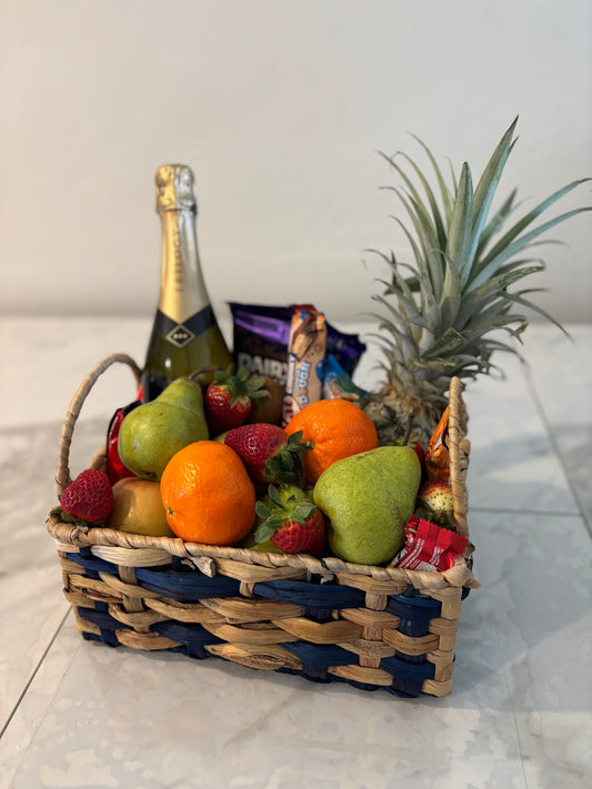 Wine, Chocolates and Fresh Fruit Hamper